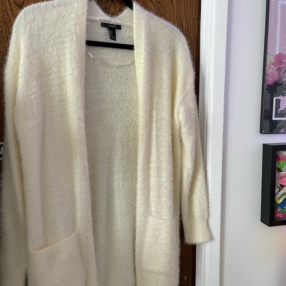 Long Fuzzy Cardigan - Picture 3 of 4